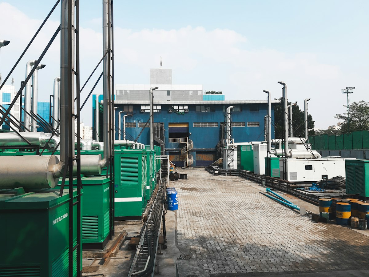 Generators at an industrial facility in Pune