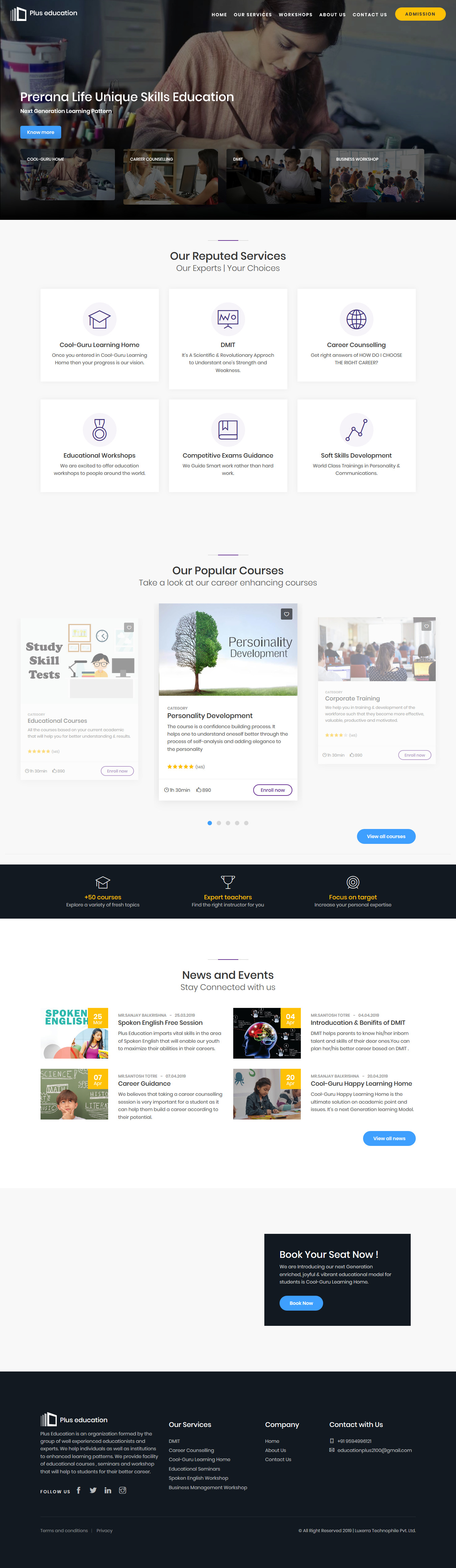 Plus Education Website
